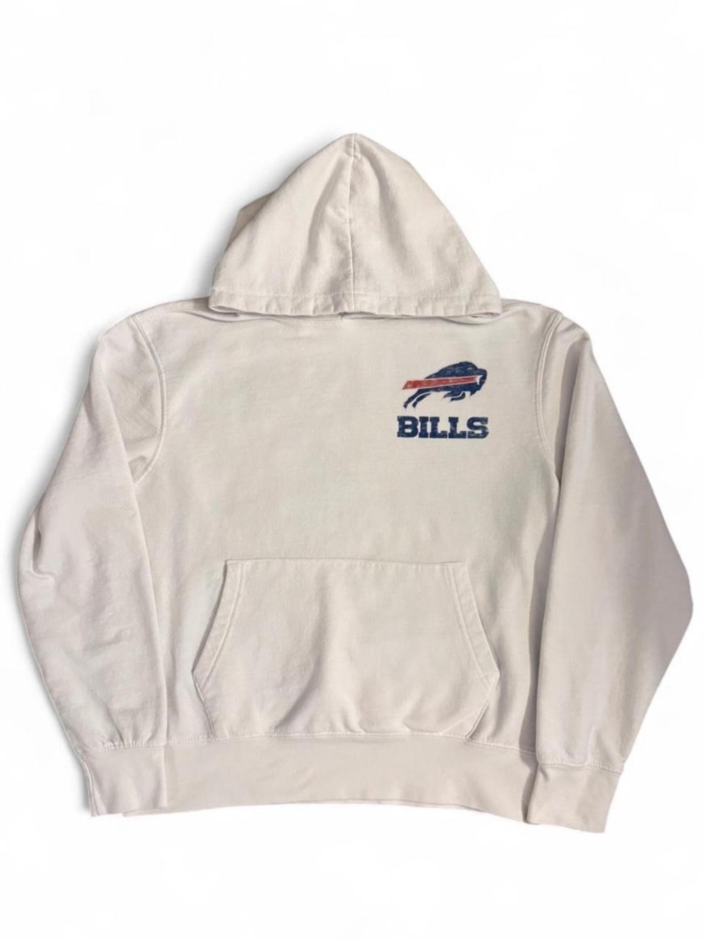 NFL White Buffalo Bills Logo Pullover Hoodie